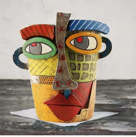 🌷Picasso Brutalist Abstract Beauty Face Flower Pot - Image 2