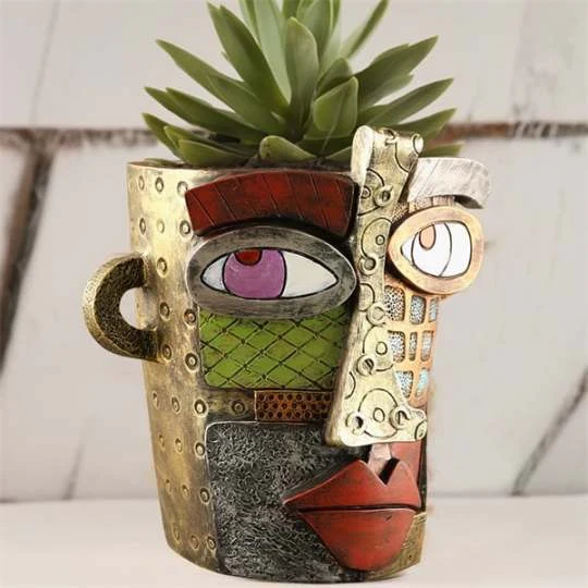 🌷Picasso Brutalist Abstract Beauty Face Flower Pot - Image 5