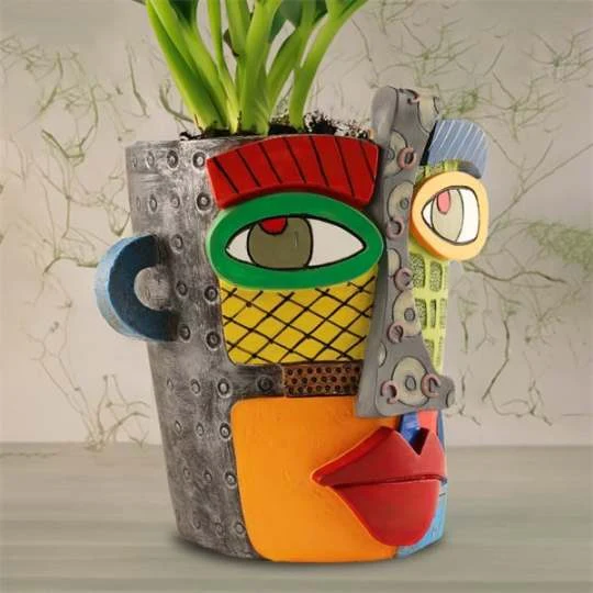 🌷Picasso Brutalist Abstract Beauty Face Flower Pot - Image 6