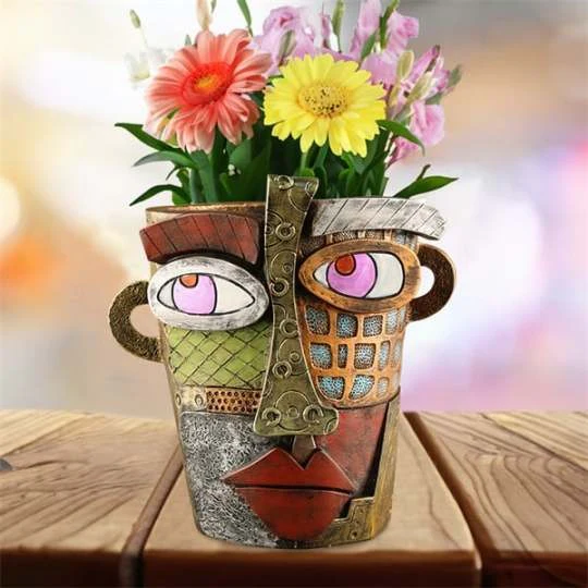 🌷Picasso Brutalist Abstract Beauty Face Flower Pot - Image 7