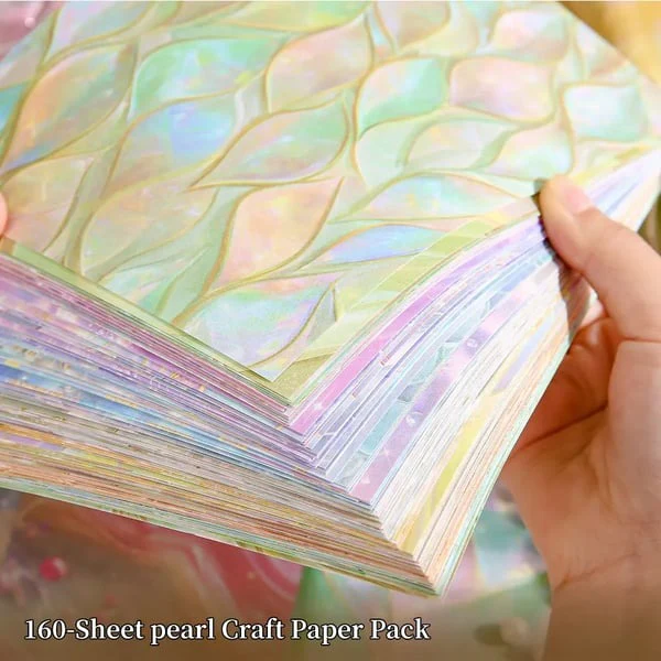 🎁Last Day 49% OFF-🌺160-sheet pearlescent scrapbook pape - Image 5