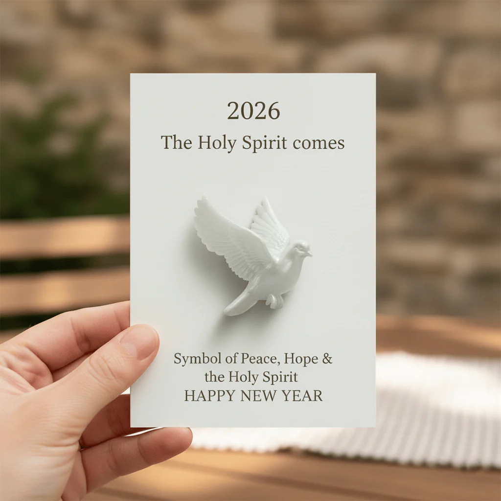 🍀Symbol of God's Peace: Handcrafted White Dove Sculpture for Home, Altar & Prayer 🕊️ - Image 2