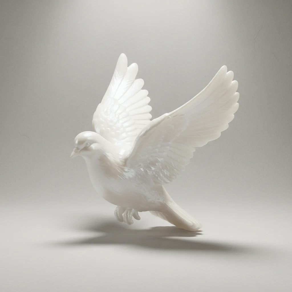 🍀Symbol of God's Peace: Handcrafted White Dove Sculpture for Home, Altar & Prayer 🕊️ - Image 4