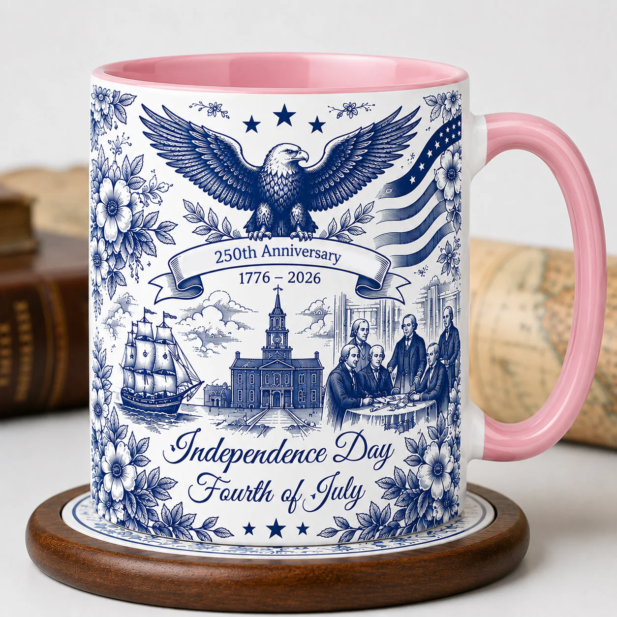 ☕☕Patriotic Semiquincentennial 1776-2026 Mug - 250 Years Anniversary Accent Mug - Image 4