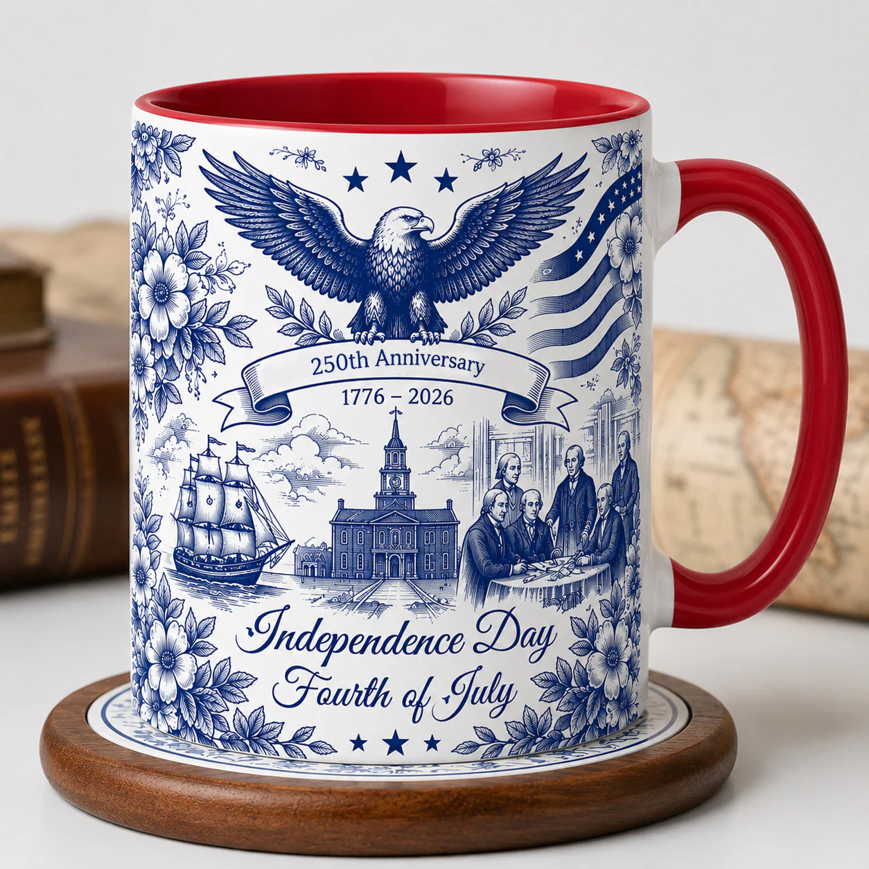 ☕☕Patriotic Semiquincentennial 1776-2026 Mug - 250 Years Anniversary Accent Mug - Image 5