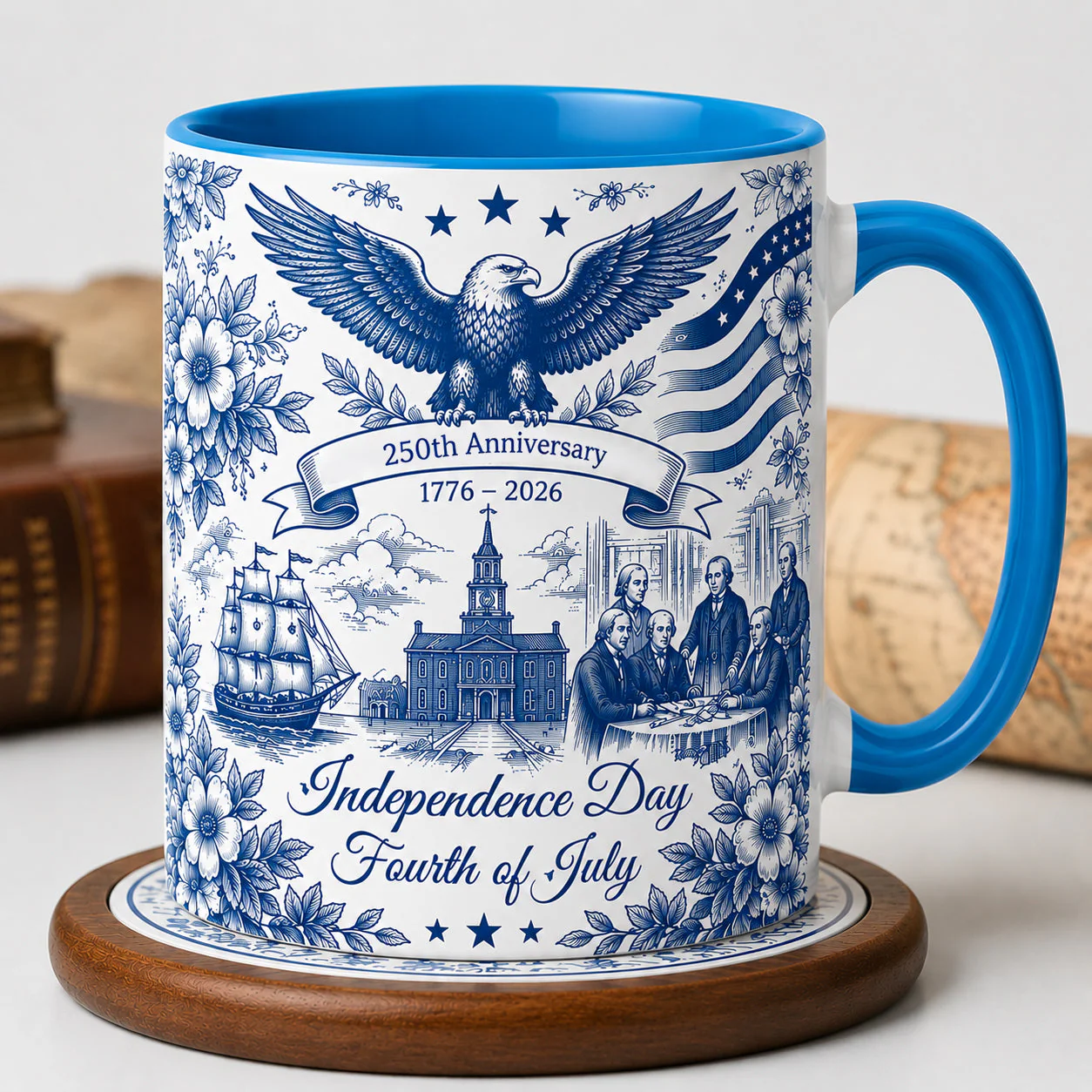 ☕☕Patriotic Semiquincentennial 1776-2026 Mug - 250 Years Anniversary Accent Mug - Image 6