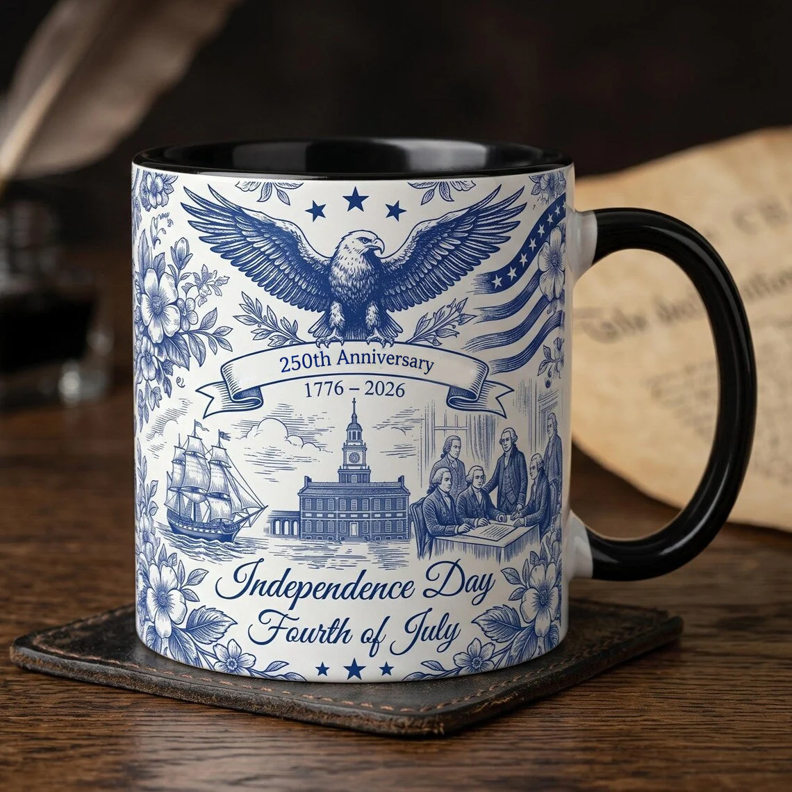 ☕Patriotic Semiquincentennial 1776-2026 Mug - 250 Years Anniversary Accent Mug - Image 2