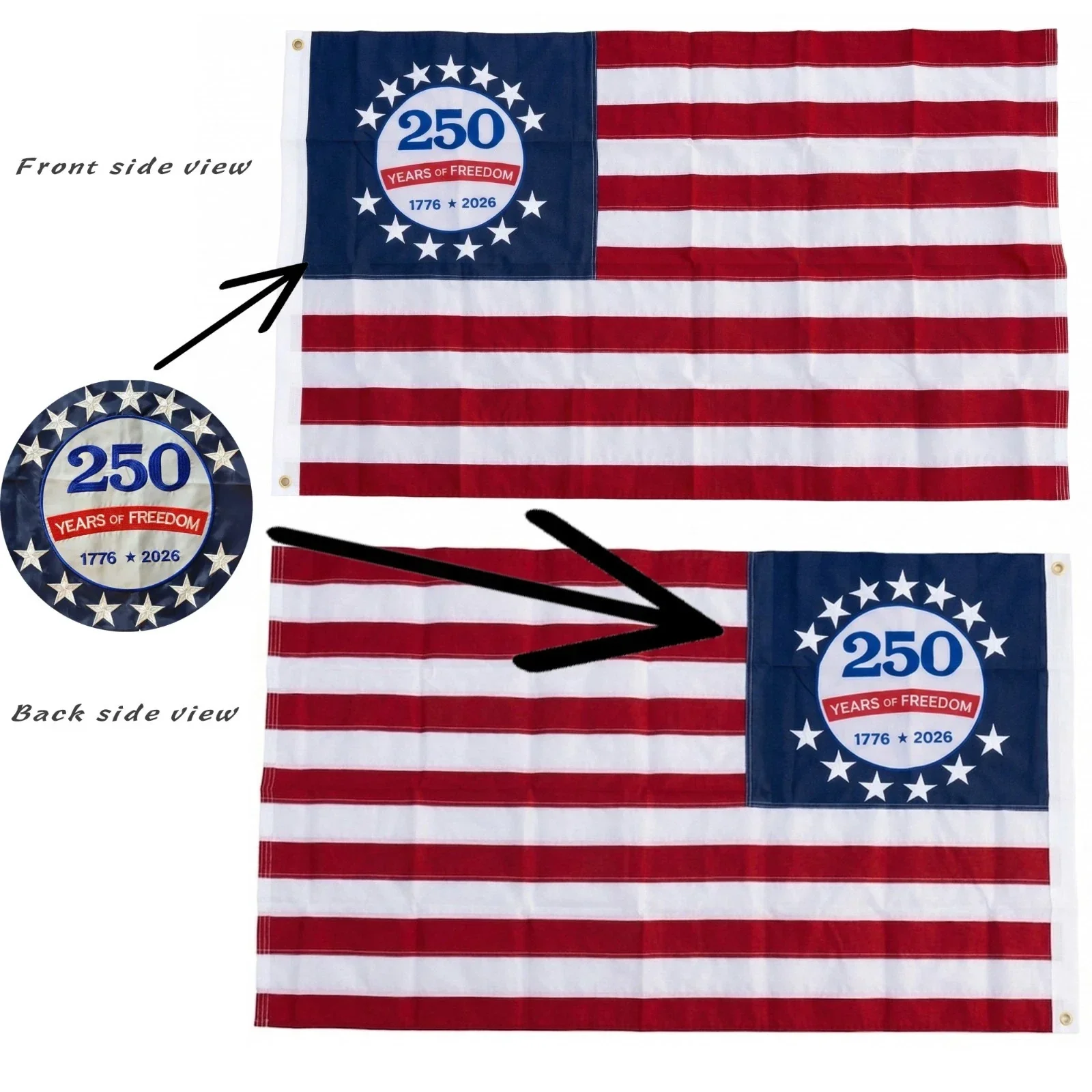 250 Years of Freedom Patriotic Eagle Flag 1776 - 2026 - Image 6