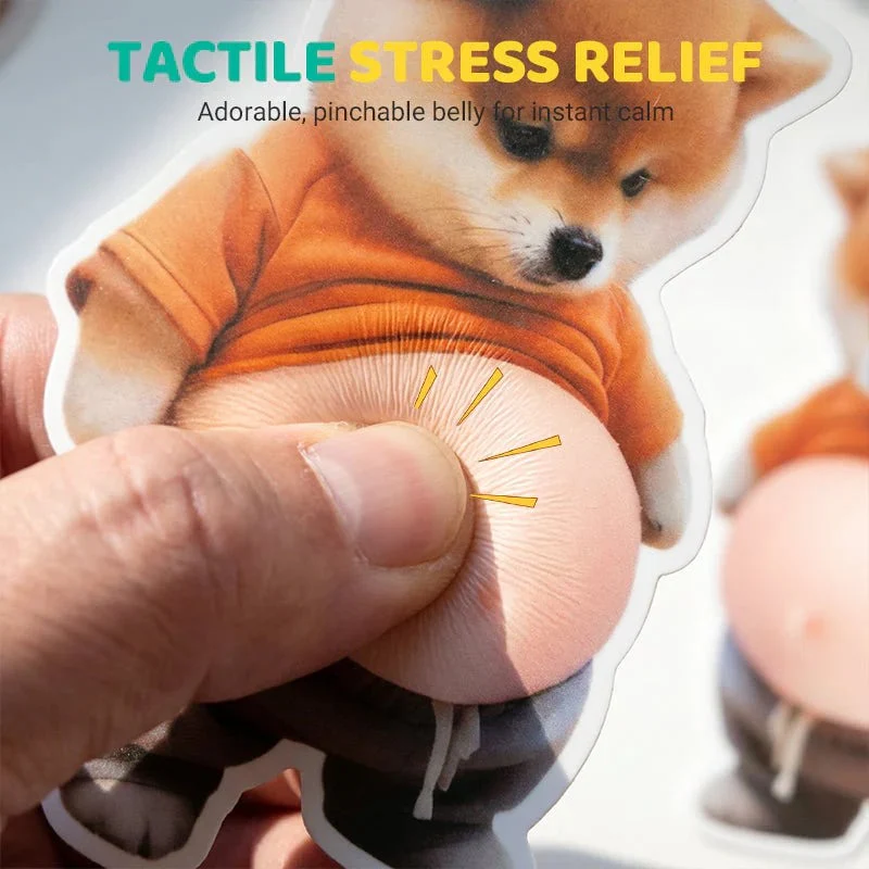3D Cute Shiba Inu Self-Adhesive Door Stopper & Stress Ball - Image 17