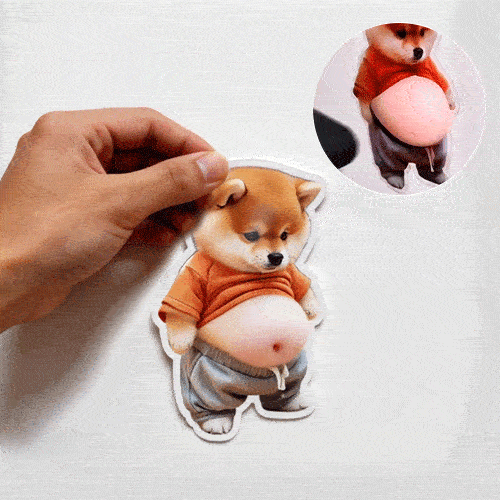 3D Cute Shiba Inu Self-Adhesive Door Stopper & Stress Ball - Image 2
