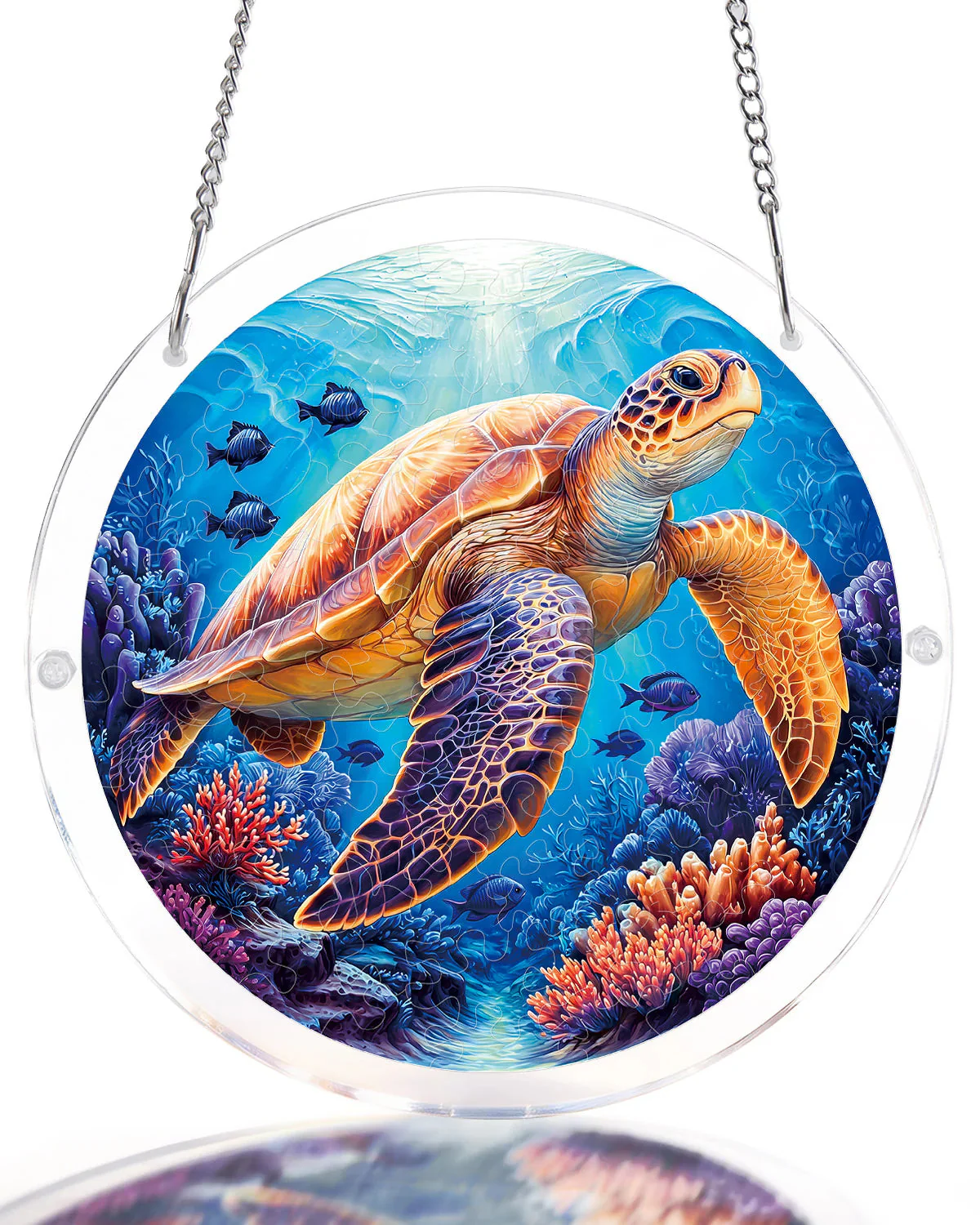 Acrylic Jigsaw Puzzle Suncatcher -Starsea Turtle - Image 3