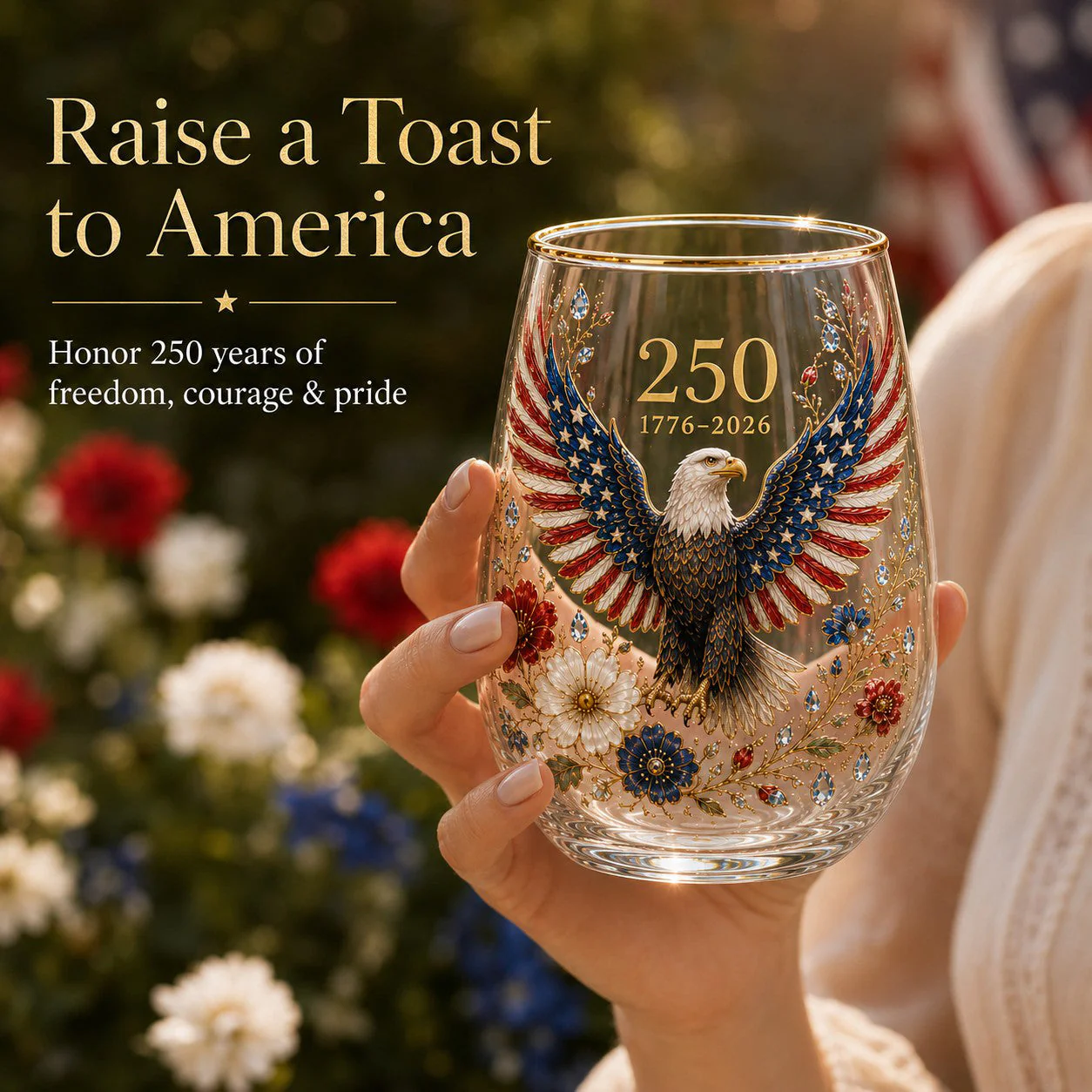 🦅America 250 Eagle Glass Tumbler - Image 10