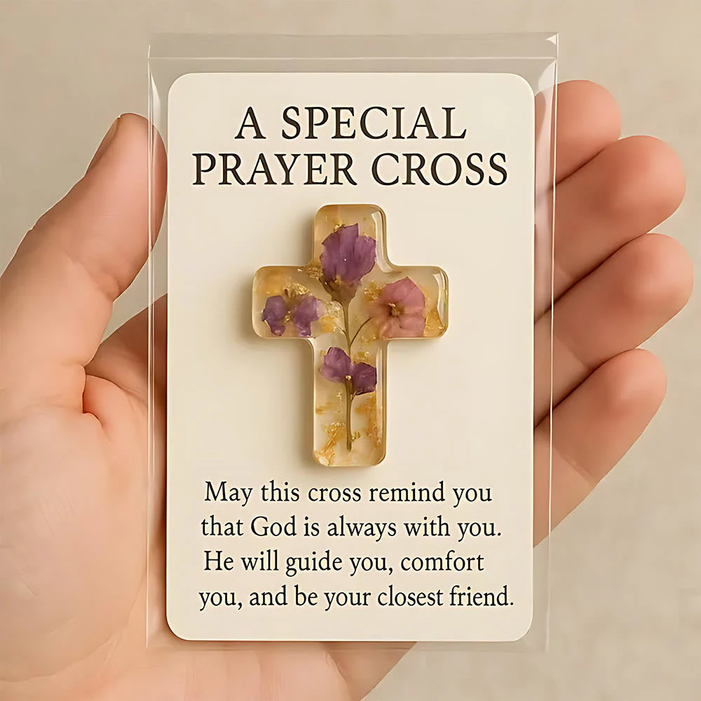 Angel & Cross Pray Ornament (With Card): Tender Devotion for Quiet Moments - Image 2