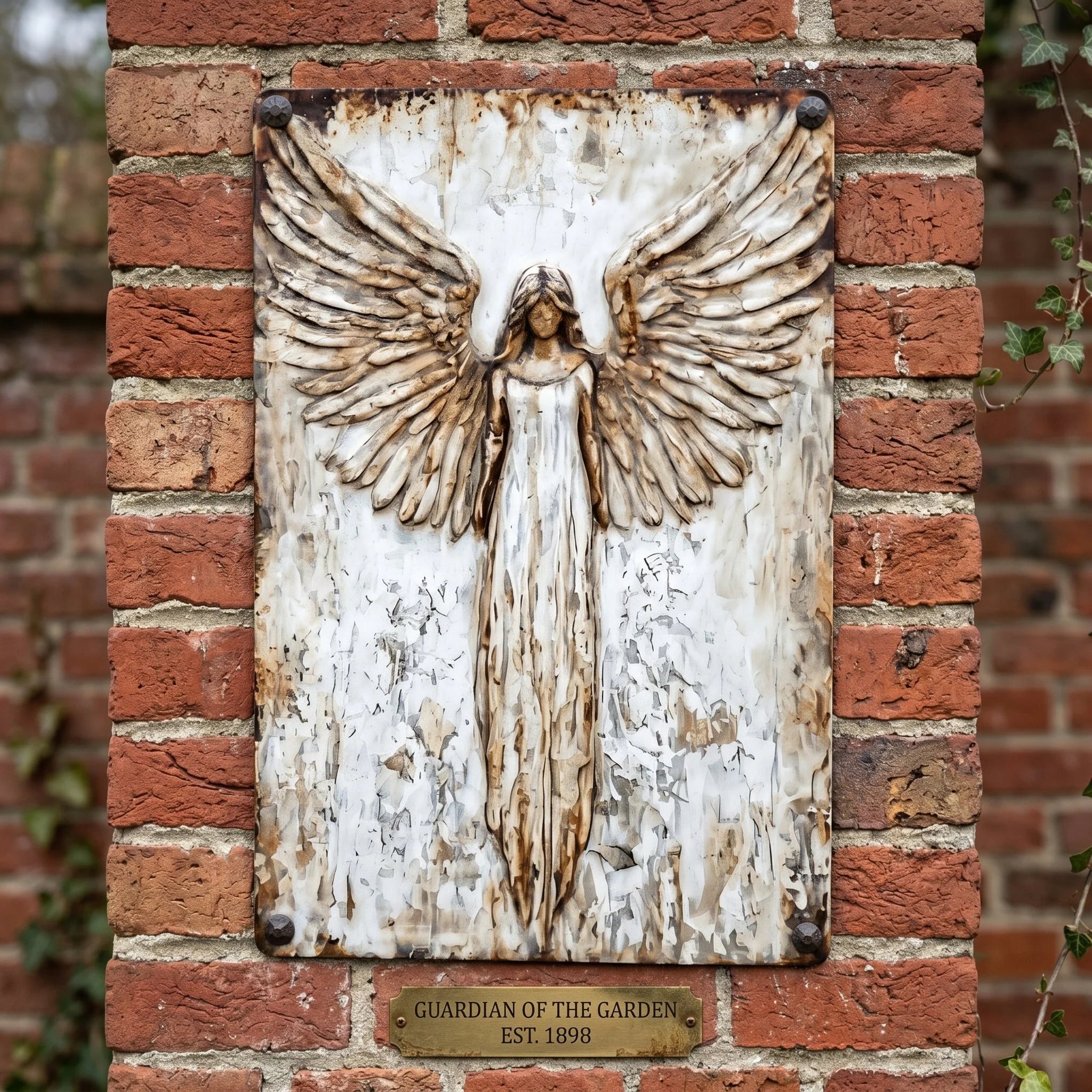 🕊️ Rustic Guardian Angel Metal Wall Art - Image 5