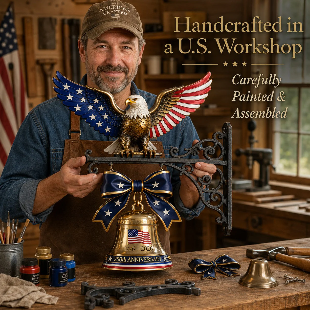 🔔 Ring in the Semiquincentennial: 1776-2026 "Spirit of Liberty" Eagle Bell - Image 2