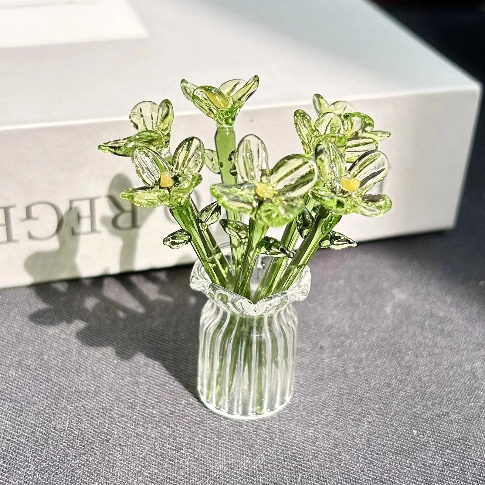 🌸🌸2026 Mother's Day Gifts 50% Off--🎁Mini Glass Flower Ornament Crafts Artificial Flower Floral Figurine - Image 3