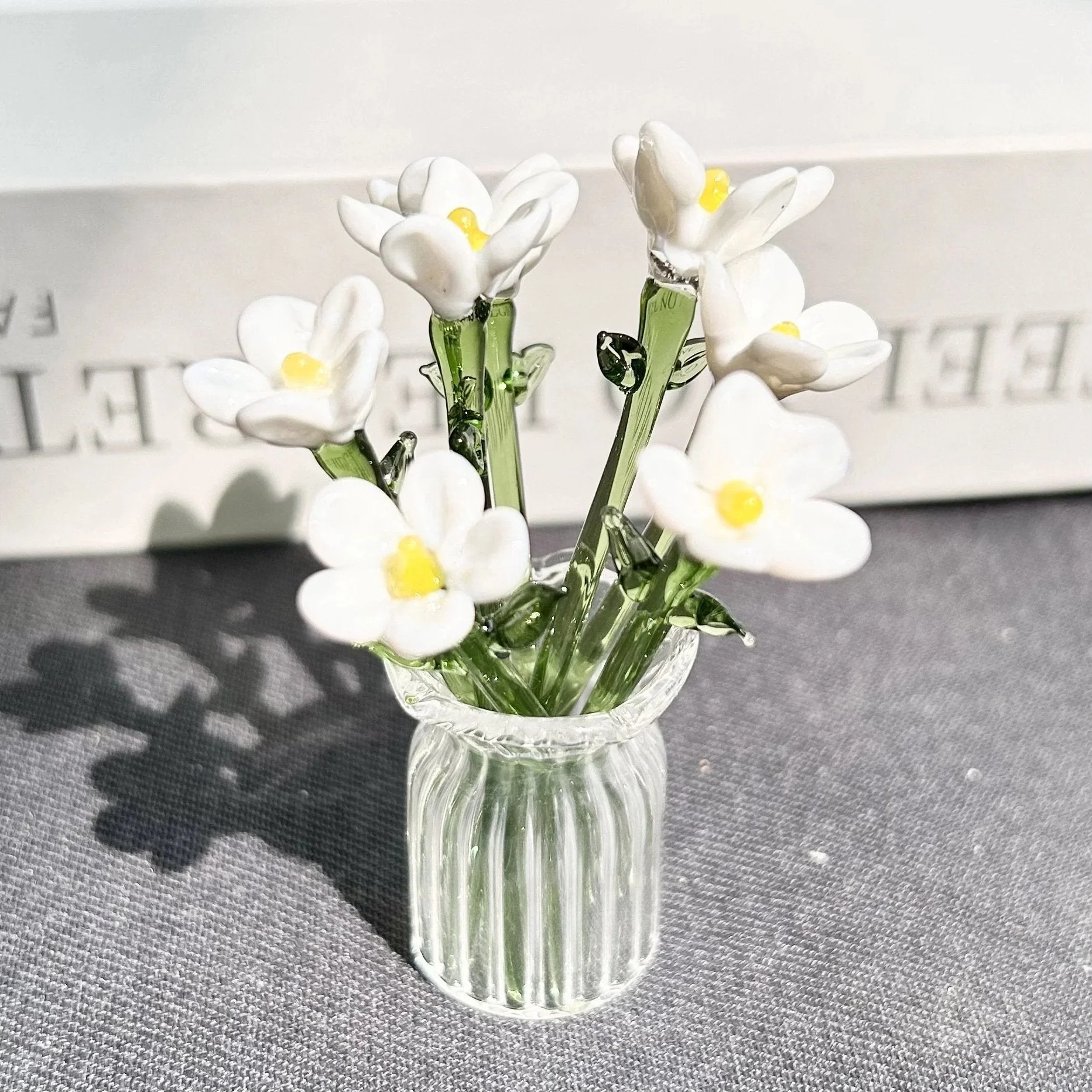 🌸🌸2026 Mother's Day Gifts 50% Off--🎁Mini Glass Flower Ornament Crafts Artificial Flower Floral Figurine - Image 4