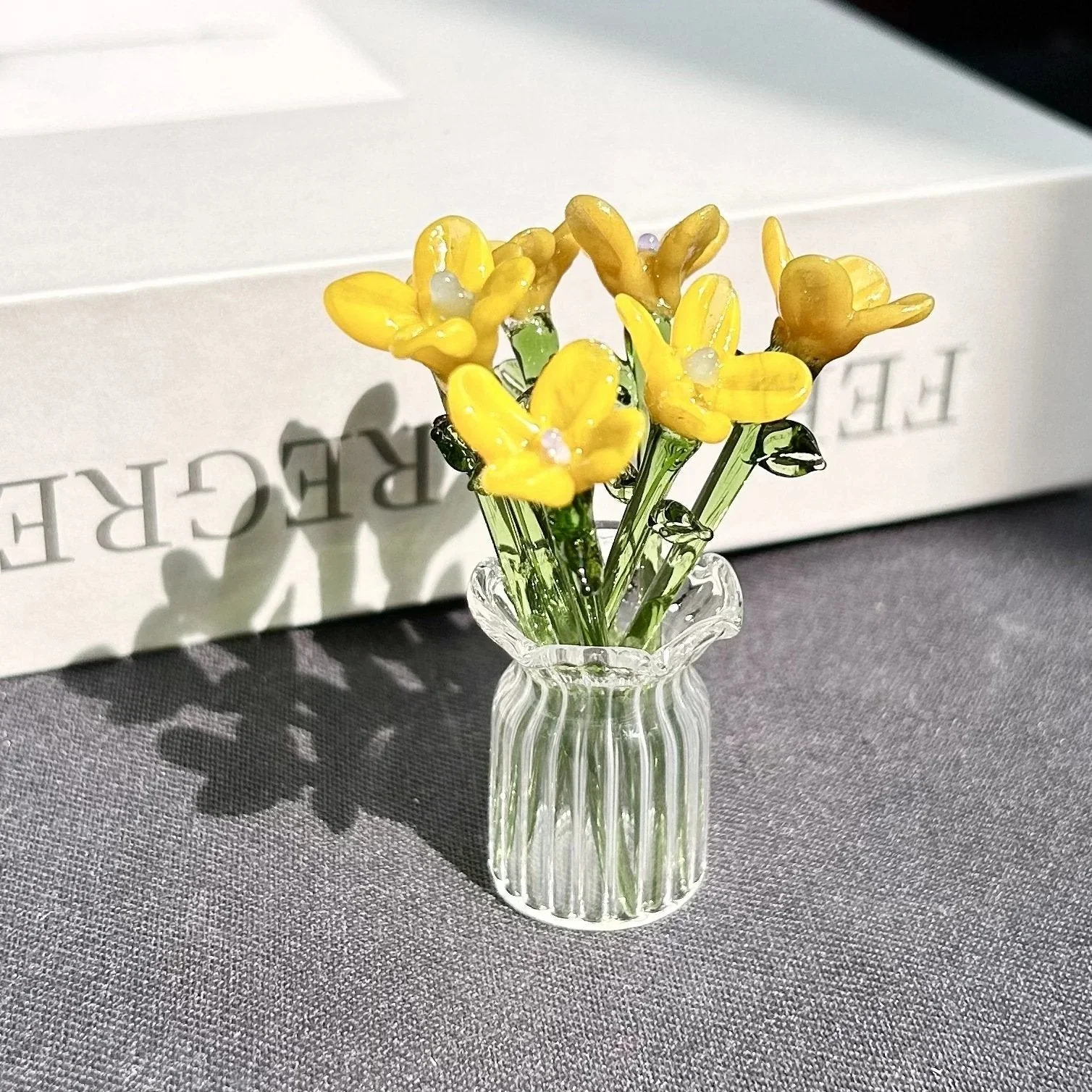 🌸🌸2026 Mother's Day Gifts 50% Off--🎁Mini Glass Flower Ornament Crafts Artificial Flower Floral Figurine - Image 7