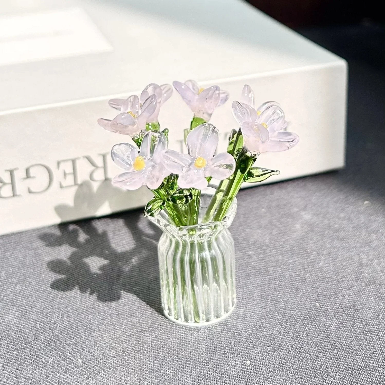 🌸🌸2026 Mother's Day Gifts 50% Off--🎁Mini Glass Flower Ornament Crafts Artificial Flower Floral Figurine - Image 9