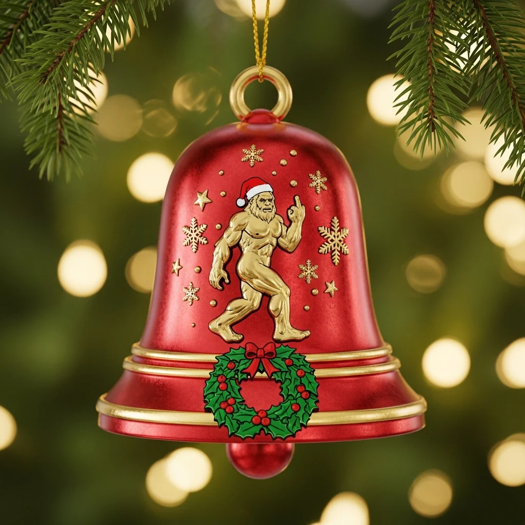 🌲Christmas Gifts--Bigfoot Christmas Bell Ornamen