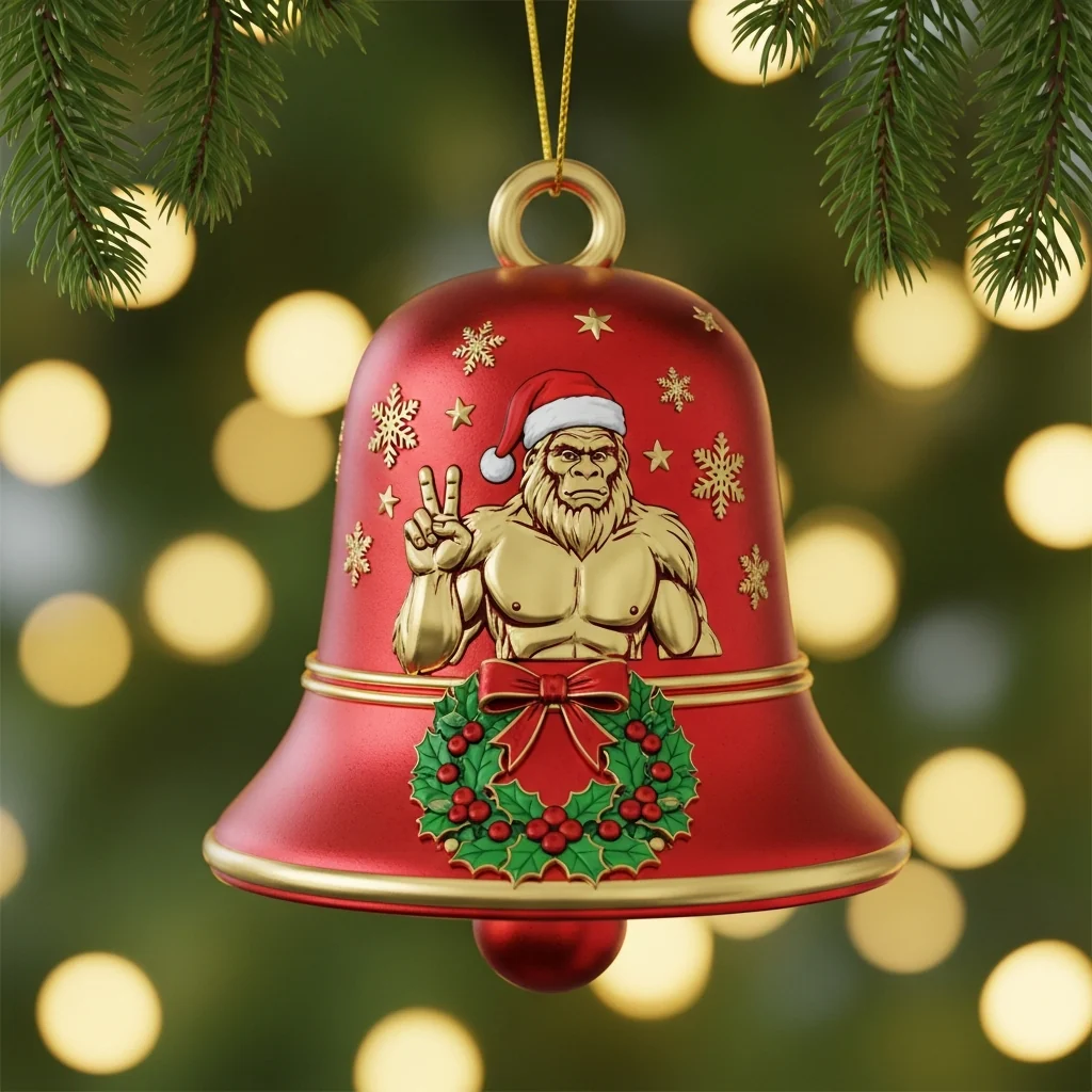 🌲Christmas Gifts--Bigfoot Christmas Bell Ornamen - Image 4