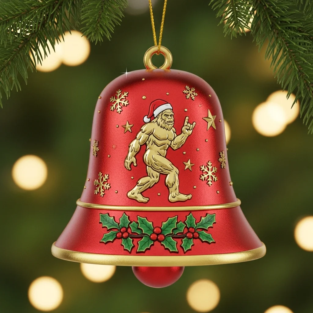 🌲Christmas Gifts--Bigfoot Christmas Bell Ornamen - Image 5