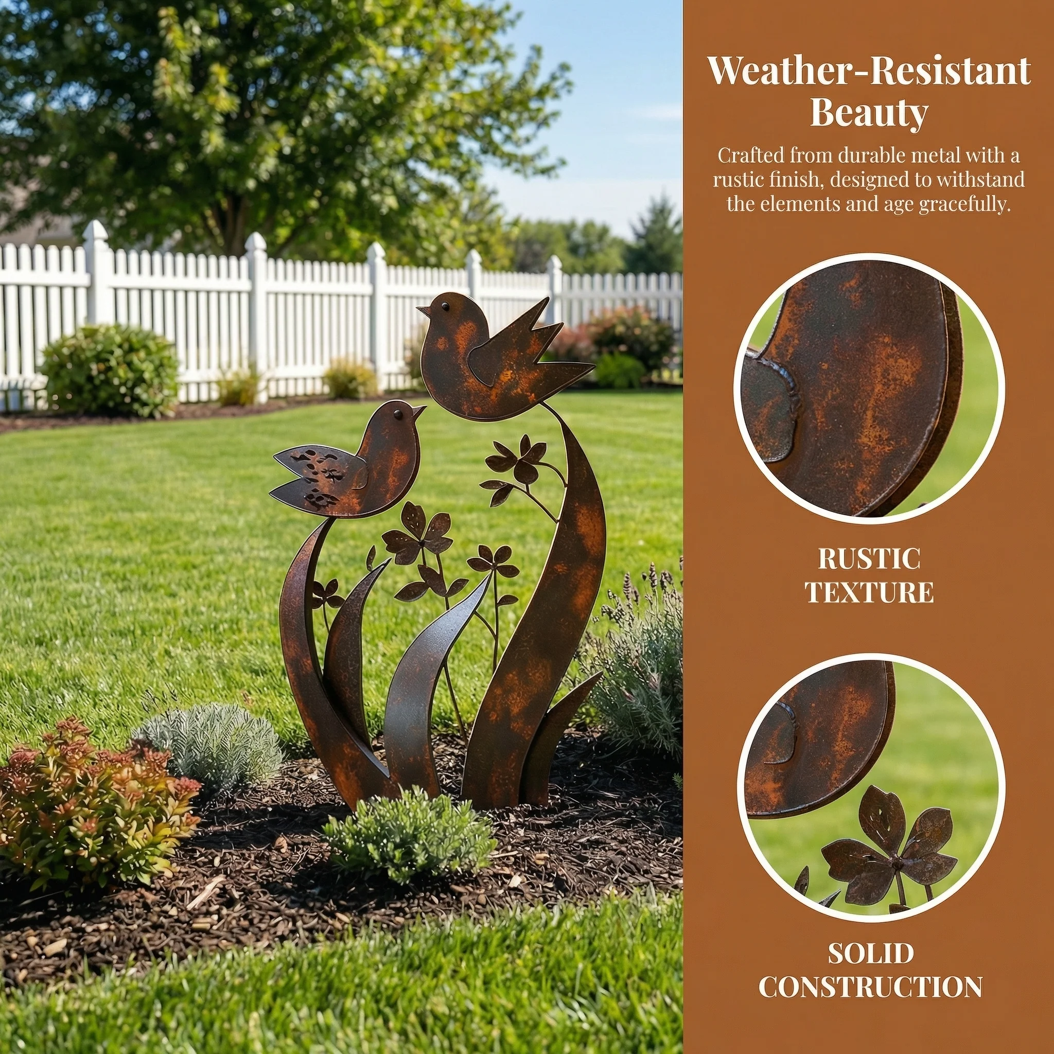 🦋2026 Mother's Day Gifts 50% Off--💖🎁Bird & Wildflower Metal Garden Stake - Image 6