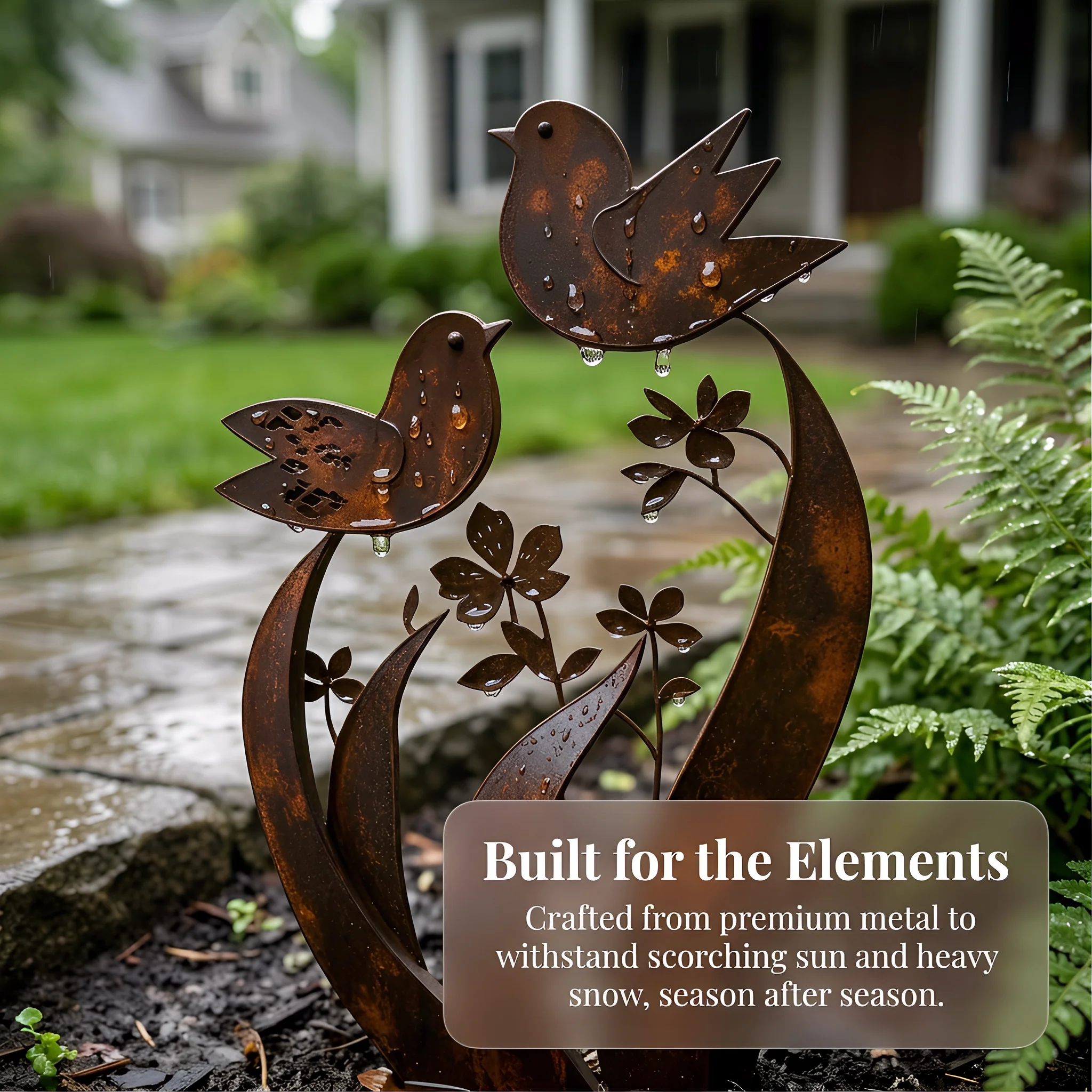 🦋2026 Mother's Day Gifts 50% Off--💖🎁Bird & Wildflower Metal Garden Stake - Image 8