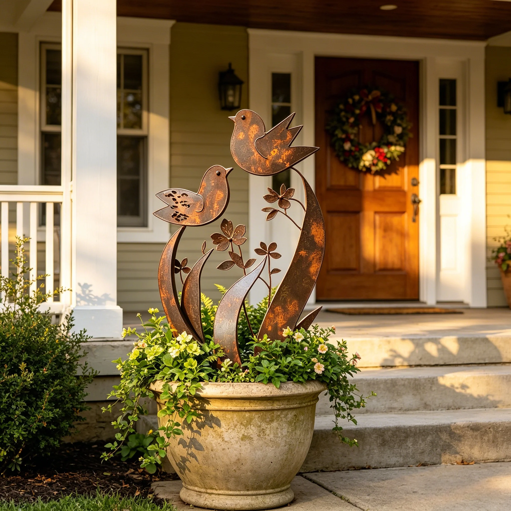 🦋🦋2026 Mother's Day Gifts 50% Off--💖🎁Bird & Wildflower Metal Garden Stake - Image 2
