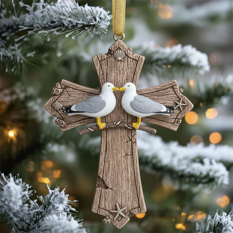 🐦Birdsong and the Light of Faith: Exquisite Cross Ornament Collection - Image 3