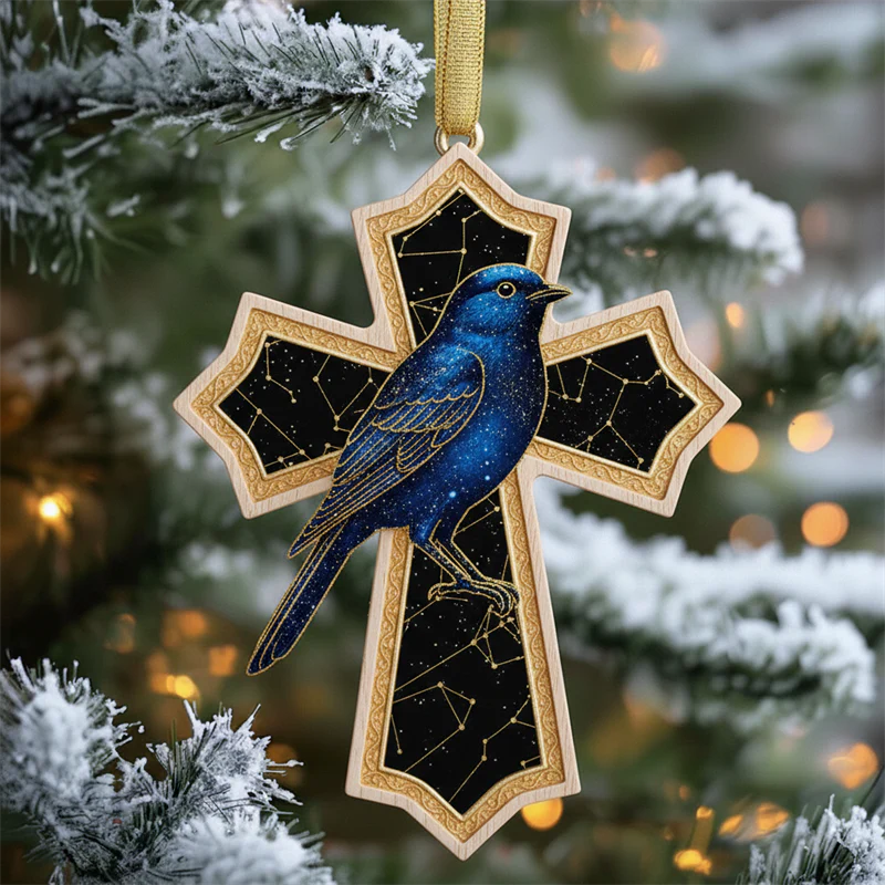 Birdsong and the Light of Faith: Exquisite Cross Ornament Collection - Image 4