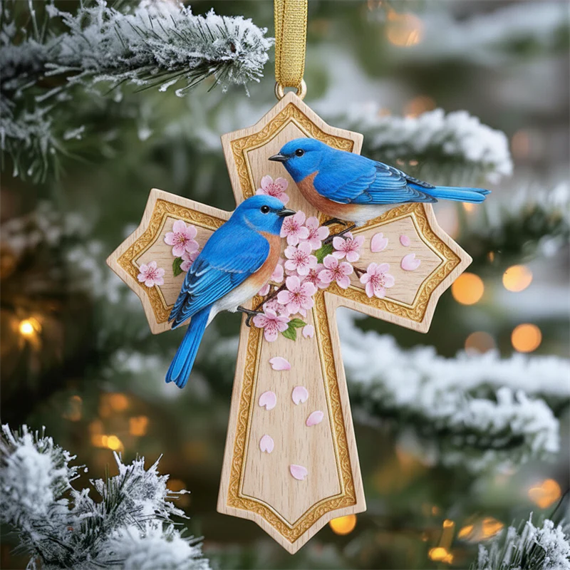 Birdsong and the Light of Faith: Exquisite Cross Ornament Collection - Image 7