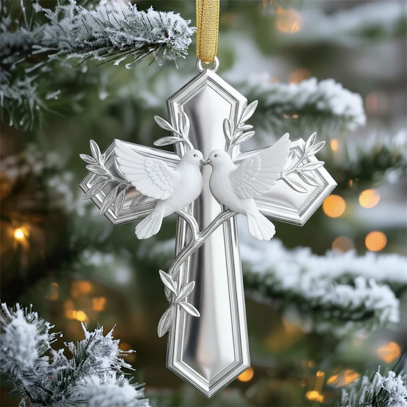 Birdsong and the Light of Faith: Exquisite Cross Ornament Collection - Image 8