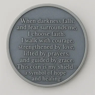 🙏✝️ Cancer Warrior Prayer Coin - Image 2