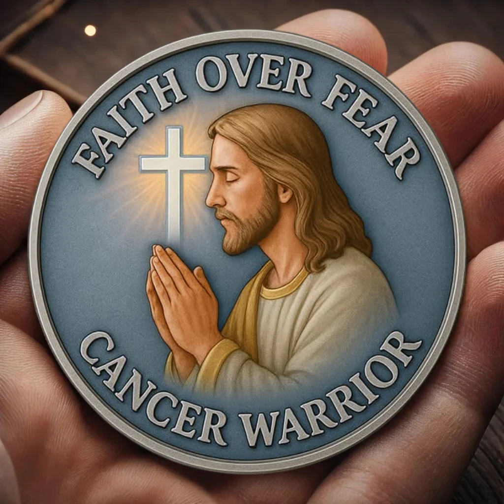 🙏✝️ Cancer Warrior Prayer Coin - Image 3