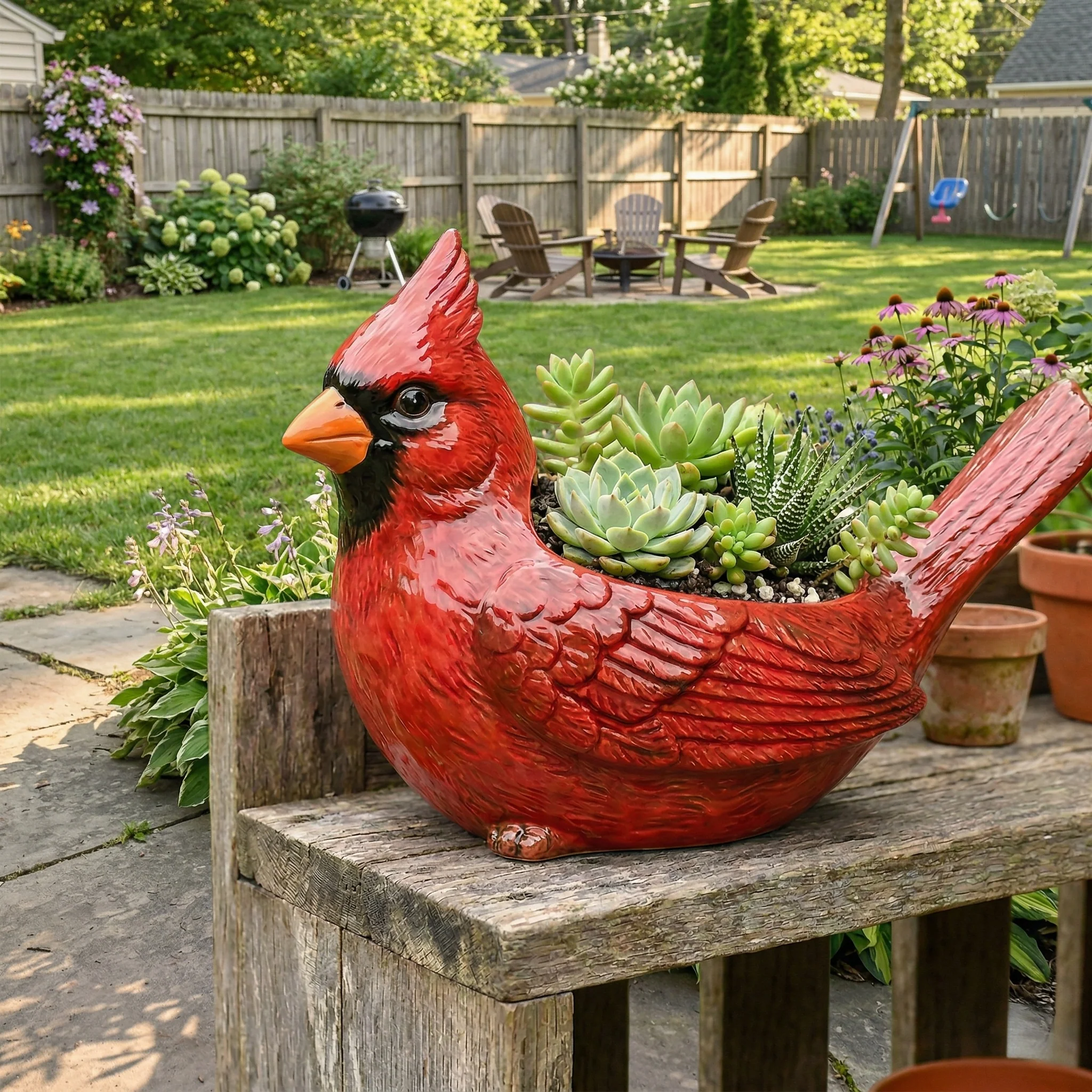 🐦 Cardinal Bird Succulent Planter - Image 2