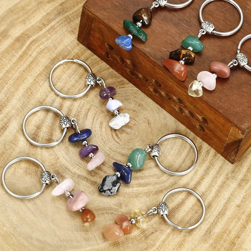 ✨Handmade Natural Stone Keychain – Carry Positivity Everywhere - Image 3