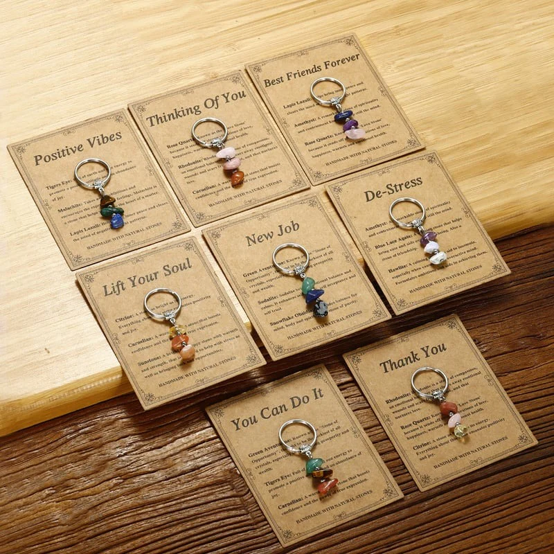 ✨Handmade Natural Stone Keychain – Carry Positivity Everywhere - Image 4