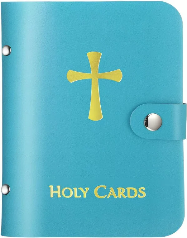 ✝️ Catholic Genuine Leather Holy Card Holder – Pocket Prayer Card Organizer with Snap Closure - Image 13