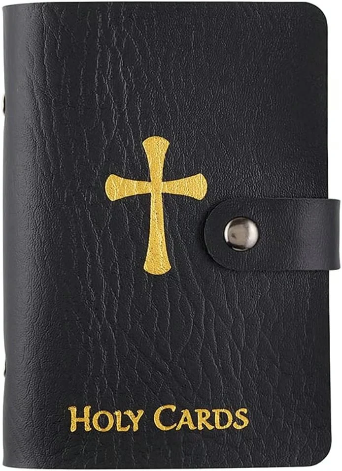 ✝️ Catholic Genuine Leather Holy Card Holder – Pocket Prayer Card Organizer with Snap Closure - Image 17