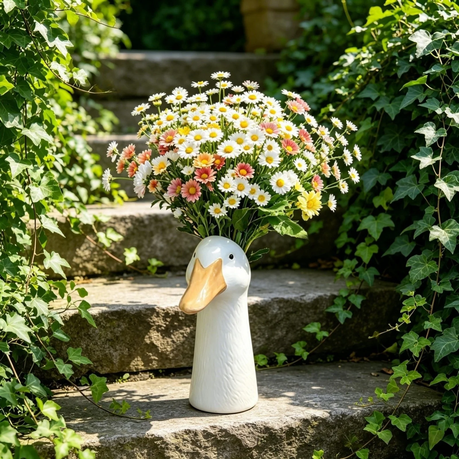 🦆 Ceramic Duck Flower Vase - Image 4
