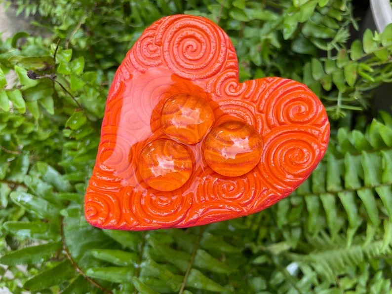 🌸Ceramic Heart Butterfly Bath Garden Stake - Image 6