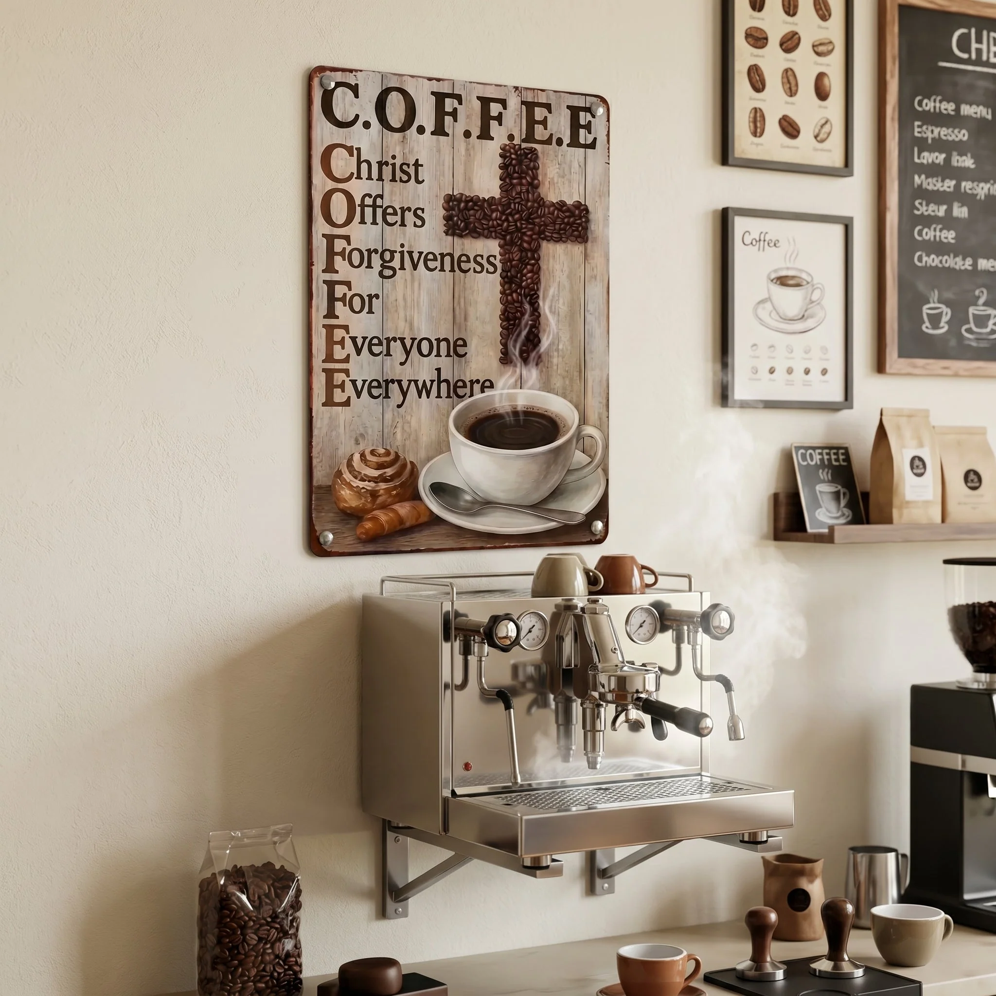 ☕ Christian Coffee Metal Wall Art - Image 4