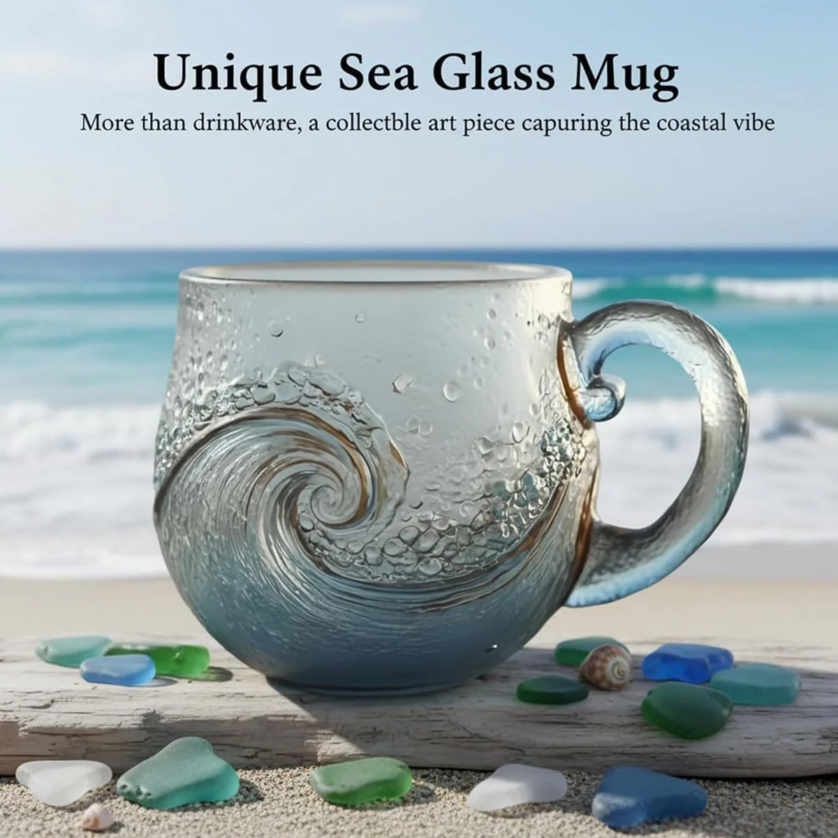 🎄Unique gift🔥 handmade sea glass wave cup🎁 - Image 7