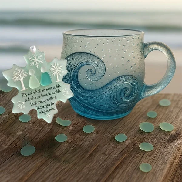 🎄Unique gift🔥 handmade sea glass wave cup🎁 - Image 9