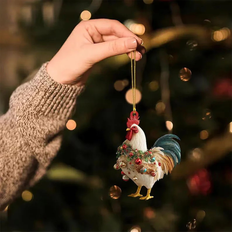 🌲Christmas Gift 50% Off--Christmas Rooster Ornament - Image 3