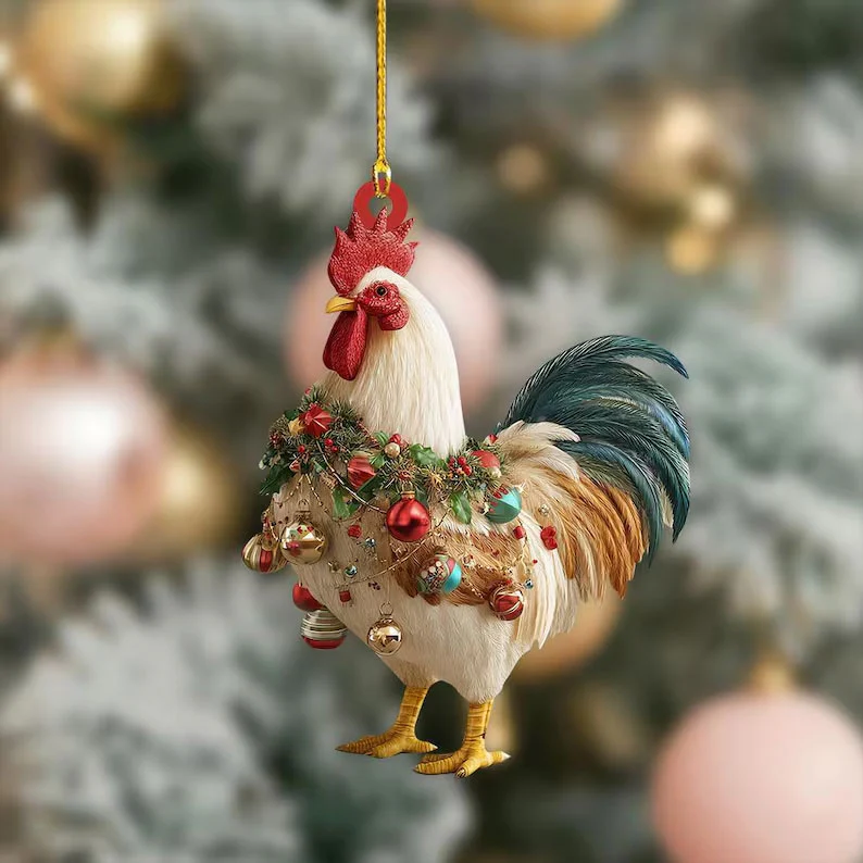 🌲Christmas Gift 50% Off--Christmas Rooster Ornament - Image 4
