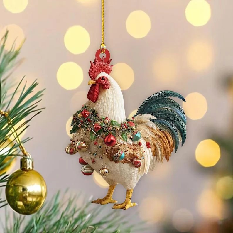 🌲Christmas Gift 50% Off--Christmas Rooster Ornament - Image 5