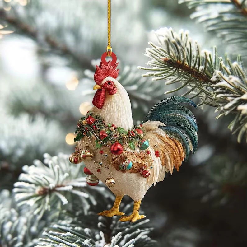 🌲Christmas Gift 50% Off--Christmas Rooster Ornament - Image 6