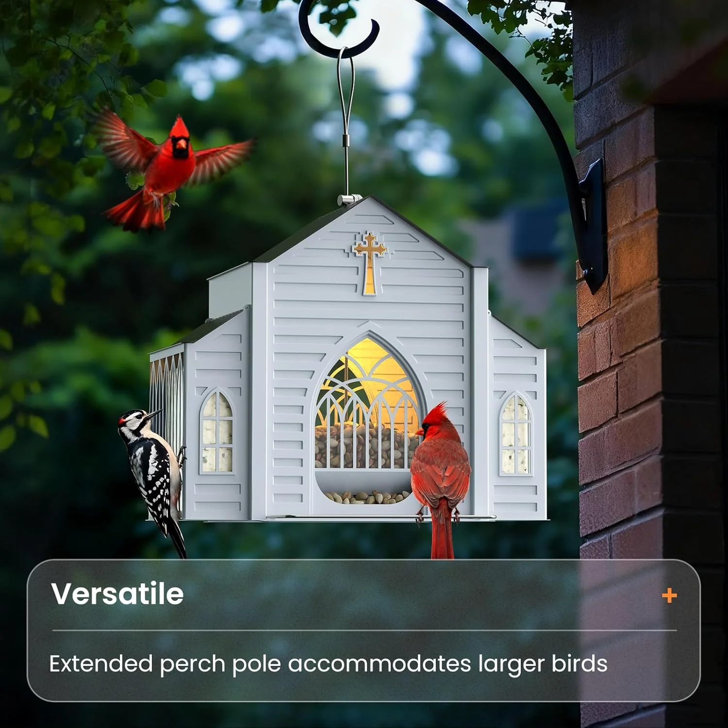 ✝️✝️Last Day 50% OFF-🔥Church-Shaped Metal Solar Bird Feeder🎁Buy 2 Free Shipping - Image 5